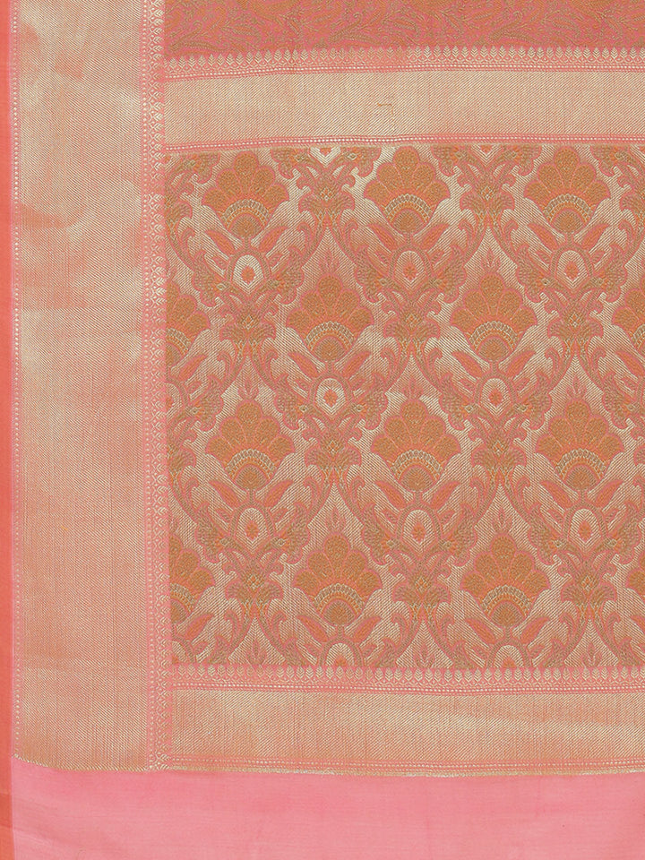 Resham Zari Booti Woven Cotton Saree