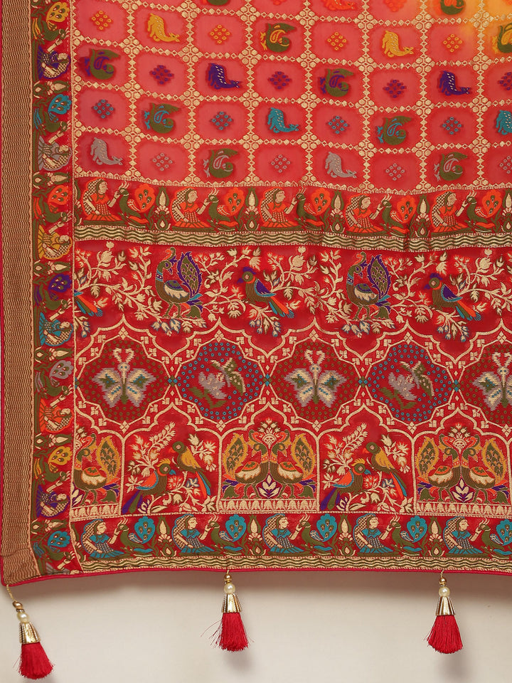 Gharchola Banarasi Woven Saree