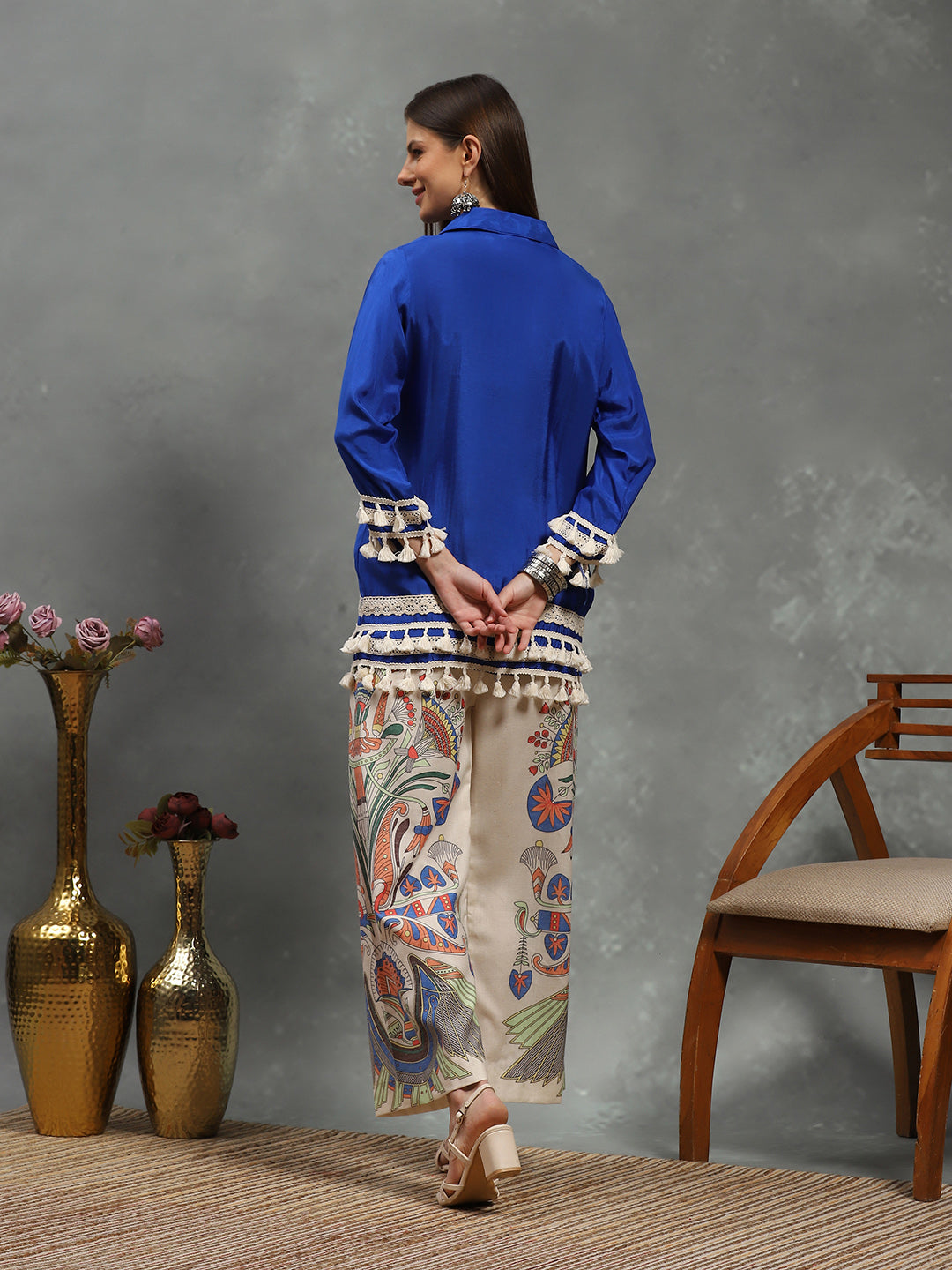 Printed Muslin Kurta With pants