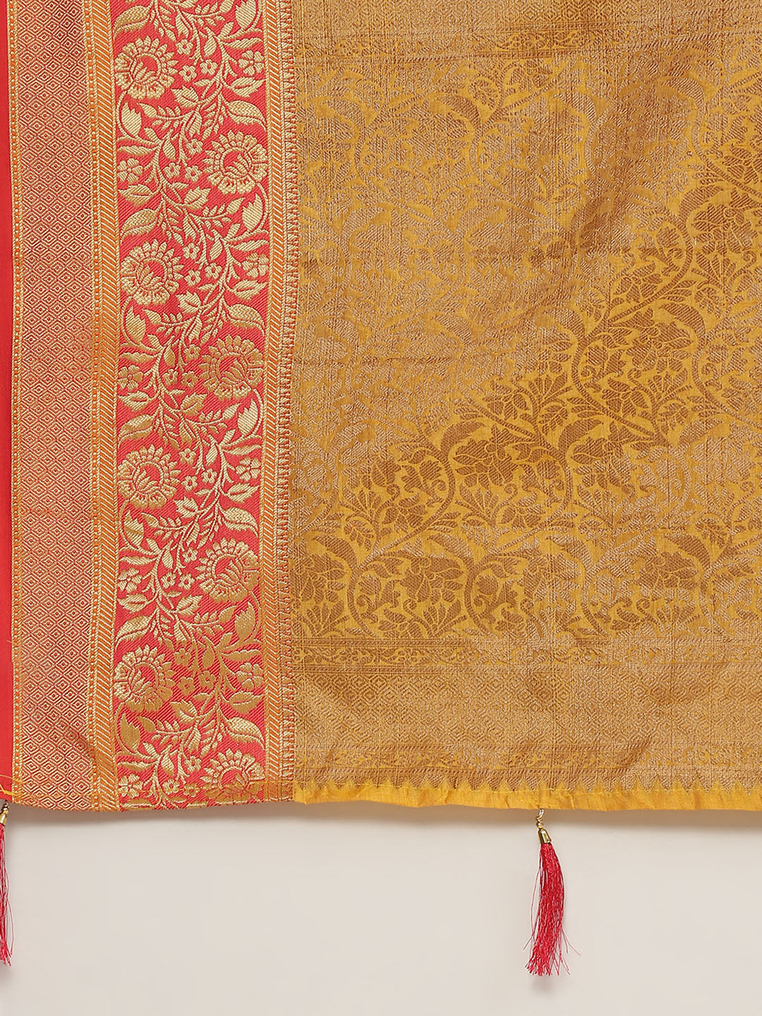 Zari Border Booti Handloom Woven Saree