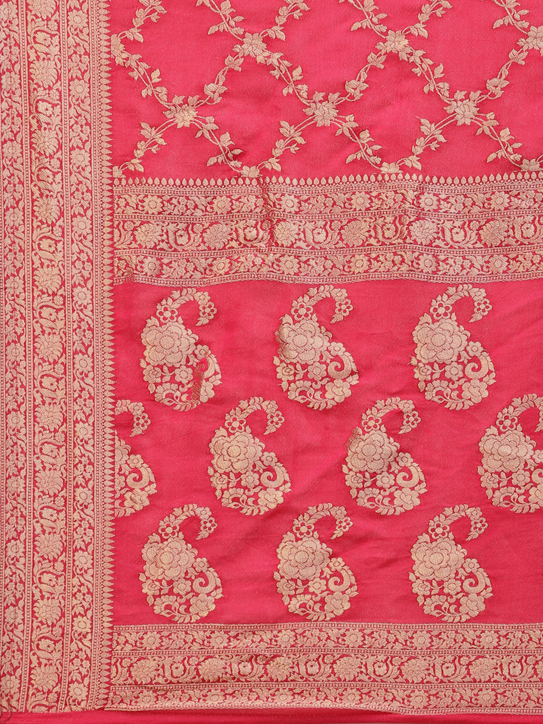 Zari Jaal Organza Woven Saree