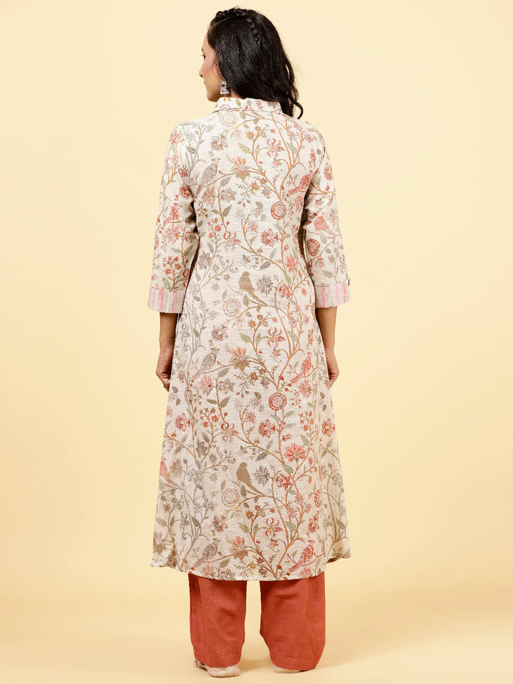 Printed Cotton Kurta With Pants