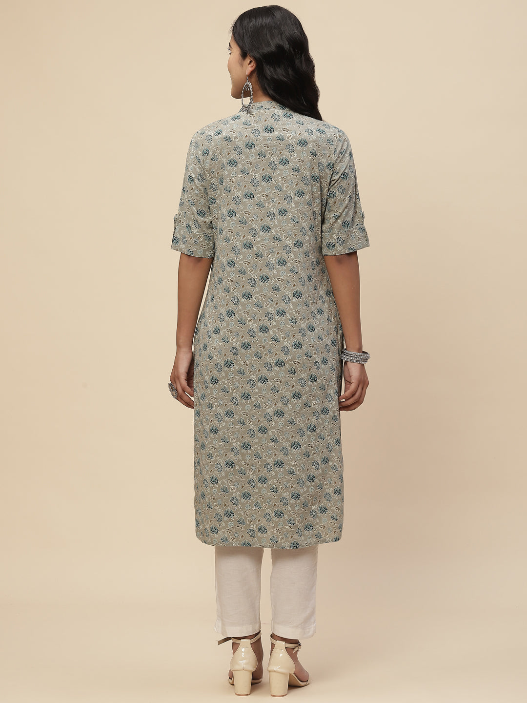 Floral Printed Cotton Kurta