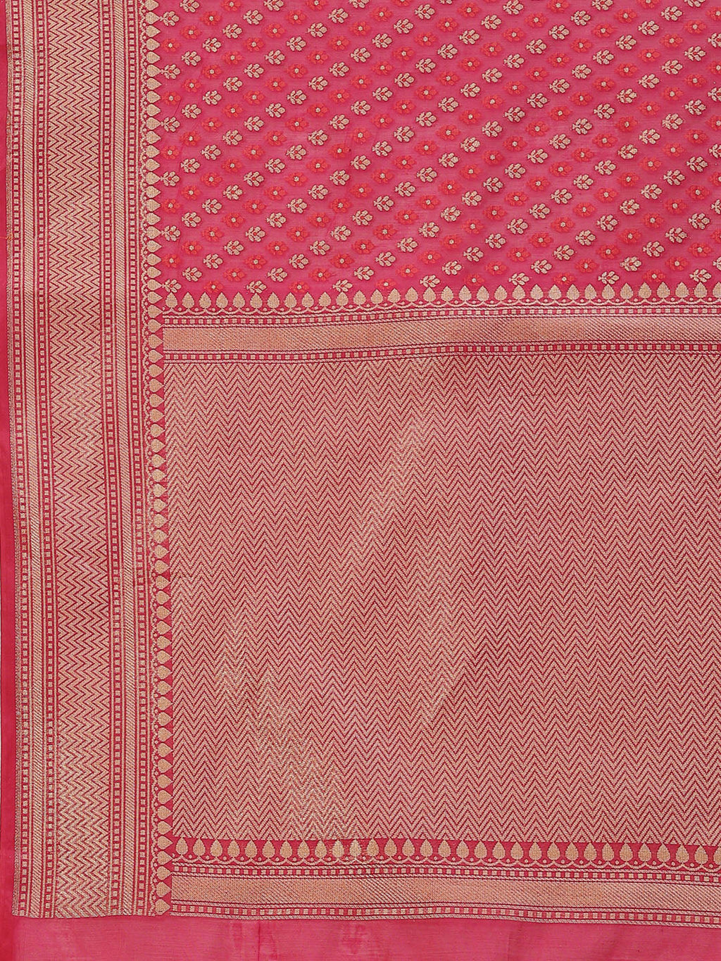 Zari Border Booti Cotton Woven Saree