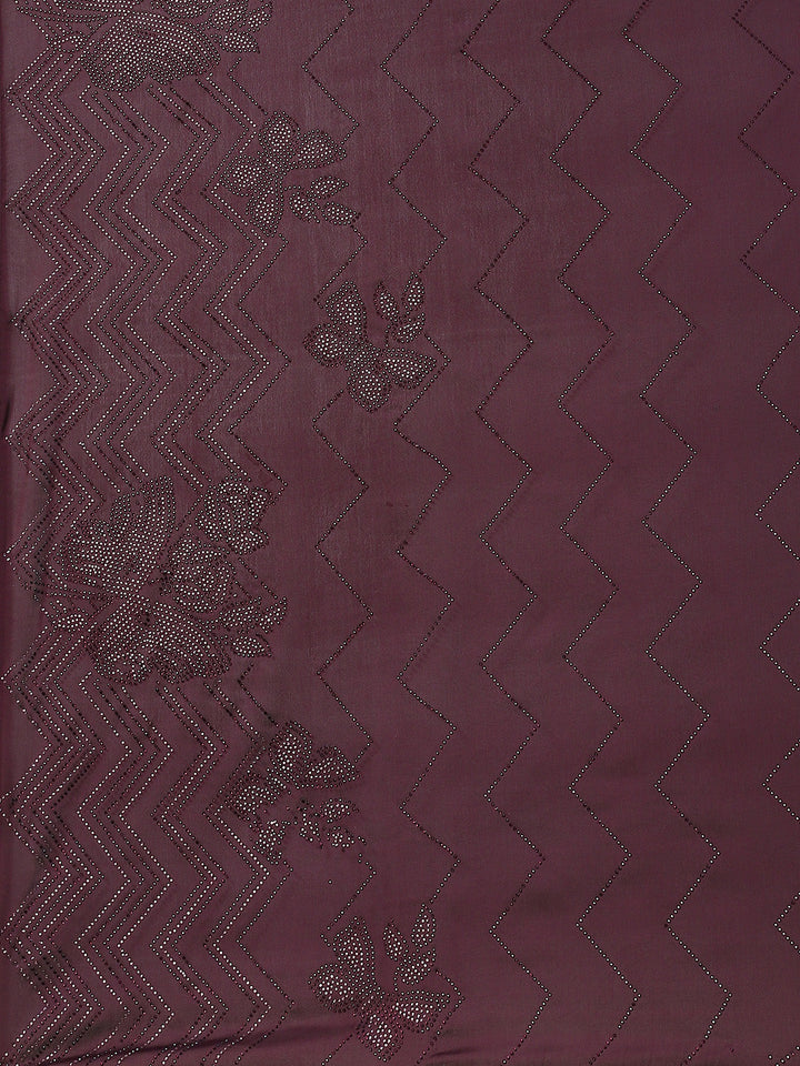 Stone Embroidered Satin Saree