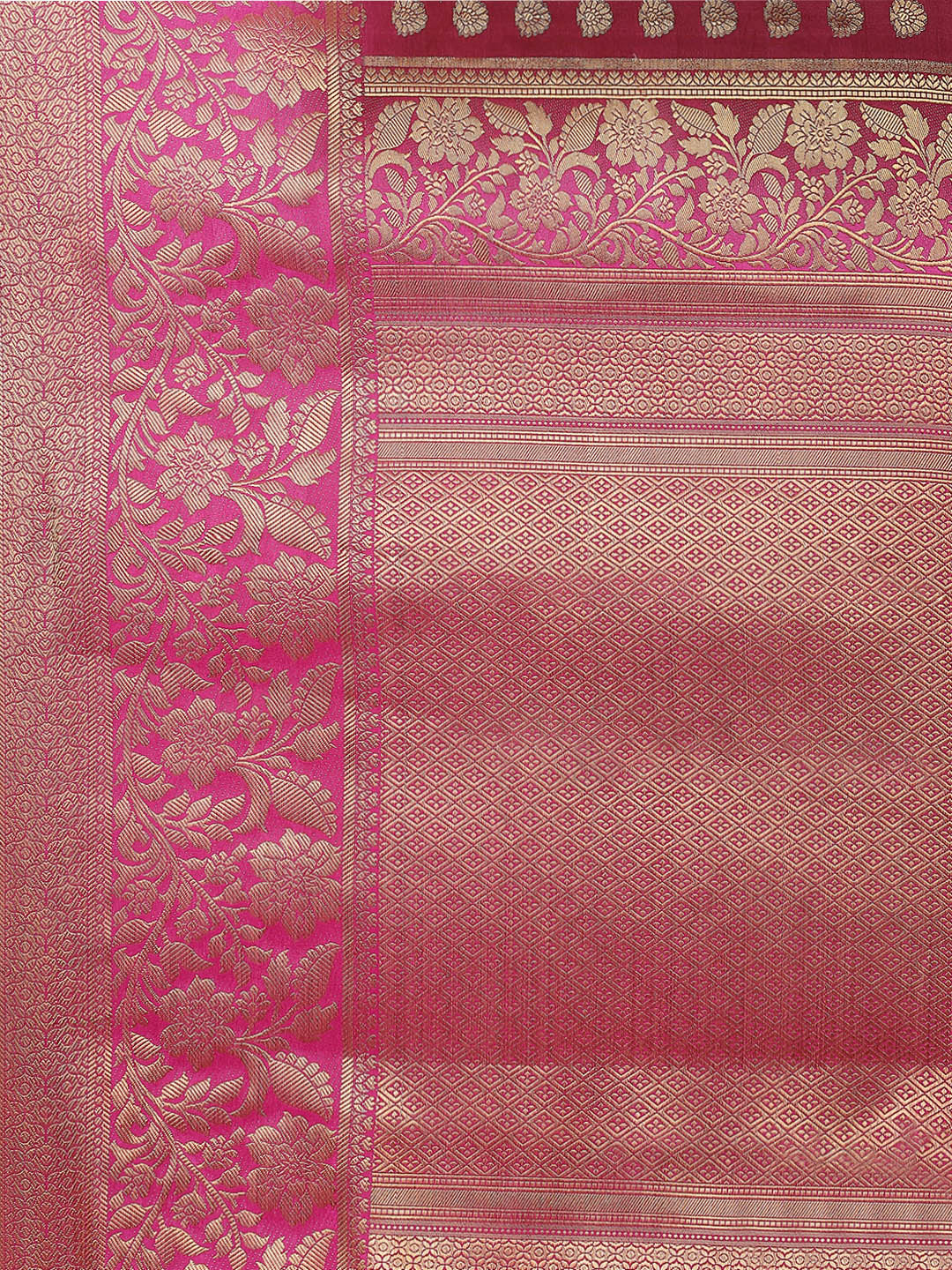 Zari Border Booti Work Art Handloom Woven Saree