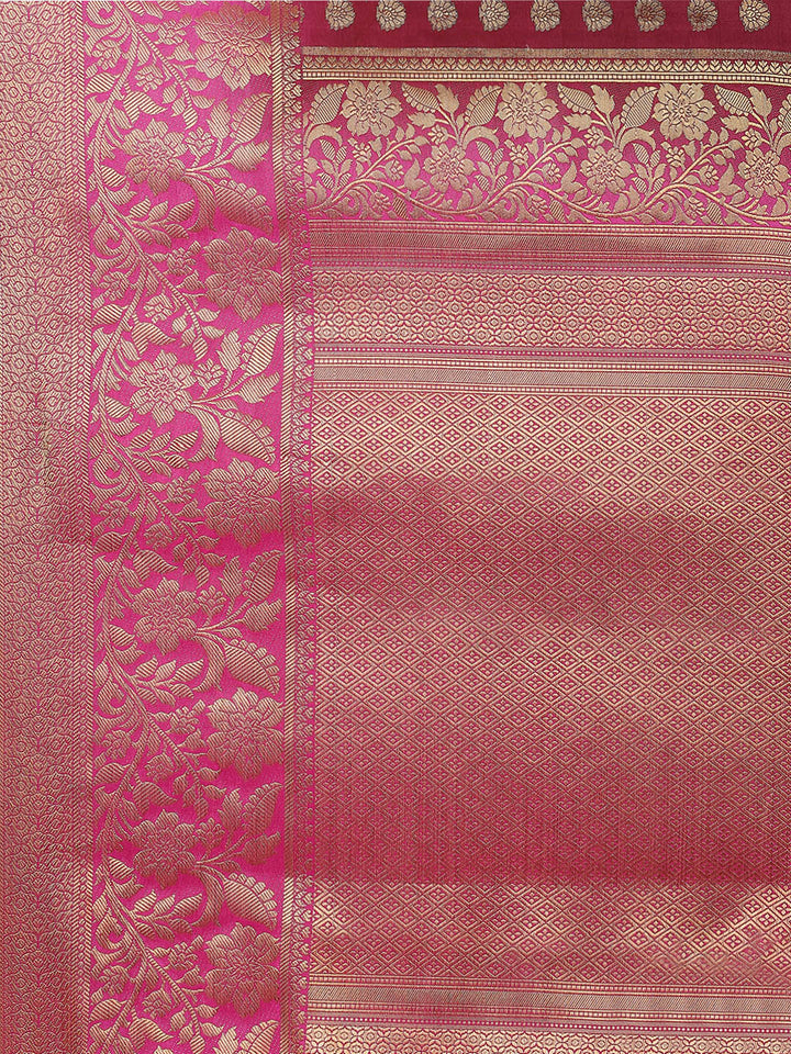 Zari Border Booti Work Art Handloom Woven Saree