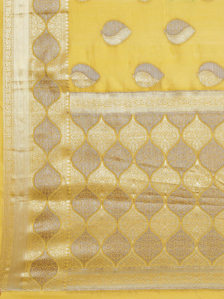 Zari Border Booti Cotton Woven Saree