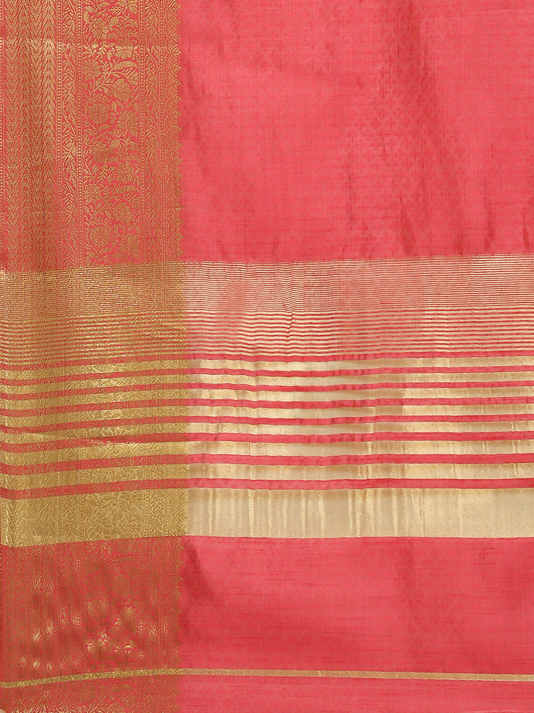 Plain Zari Border Art Handloom Woven Saree