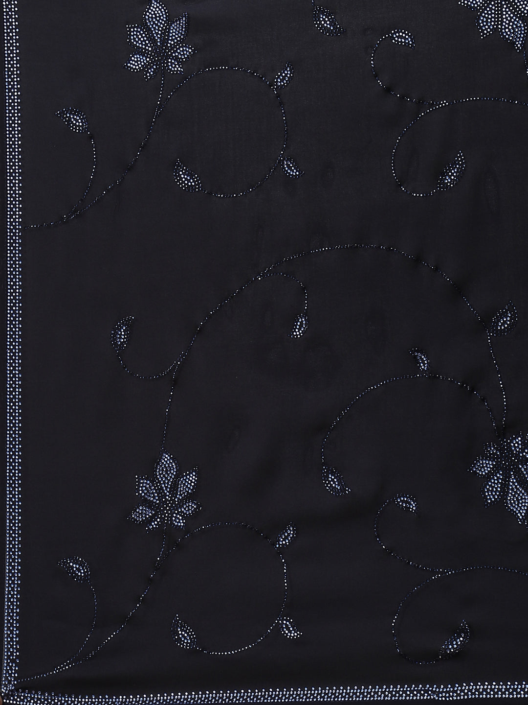 Stone Jaal Embroidered Satin Saree
