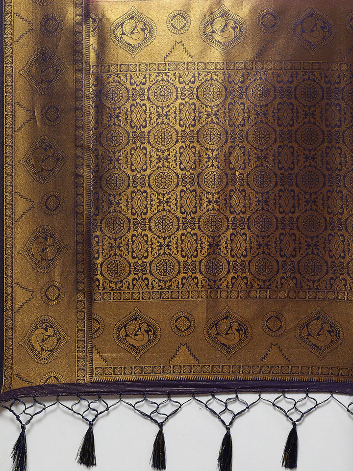 Brocade Zari Jaal Handloom Woven Saree
