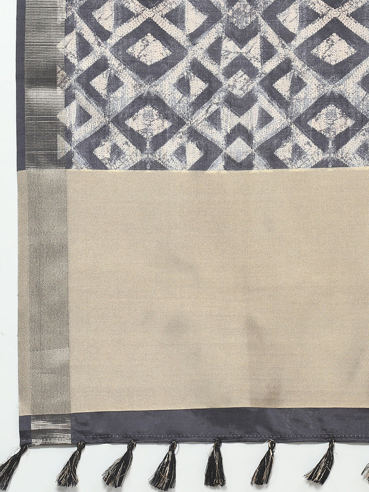 Digital Print Art Tussar Saree