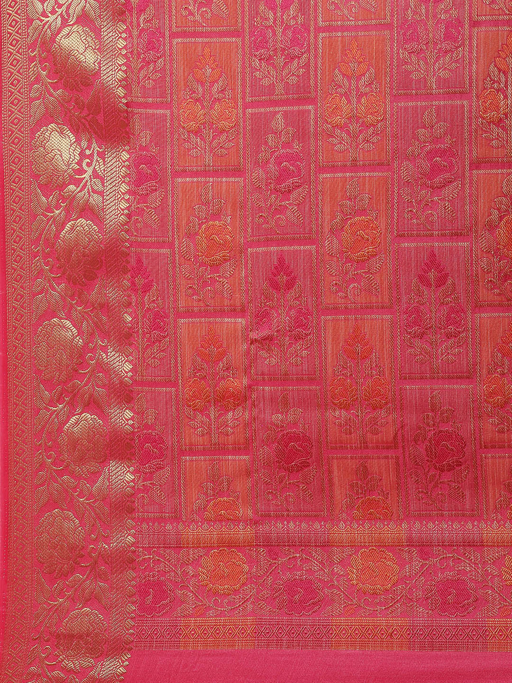 Floral Zari Jaal Handloom Woven Saree