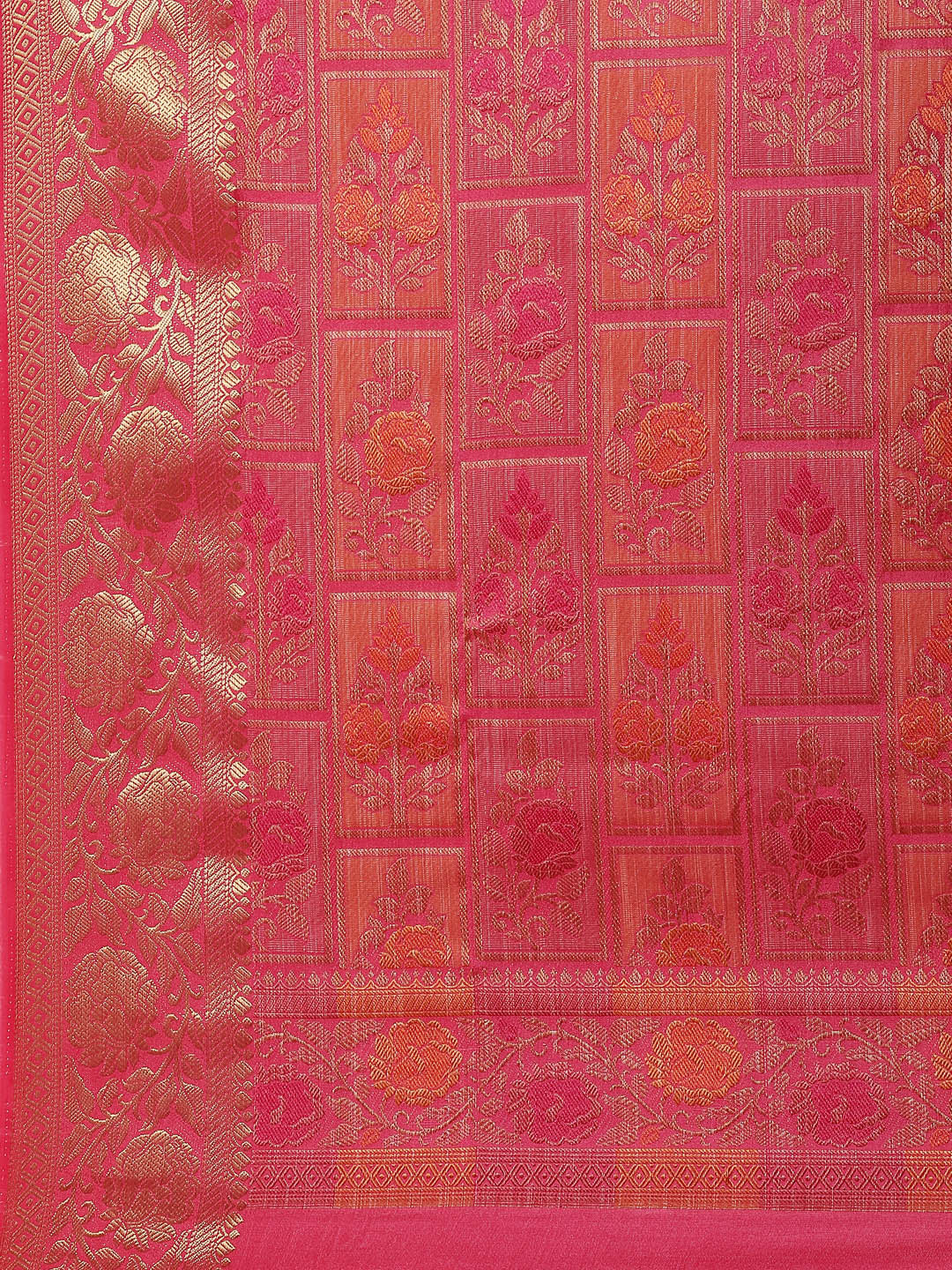 Floral Zari Jaal Handloom Woven Saree