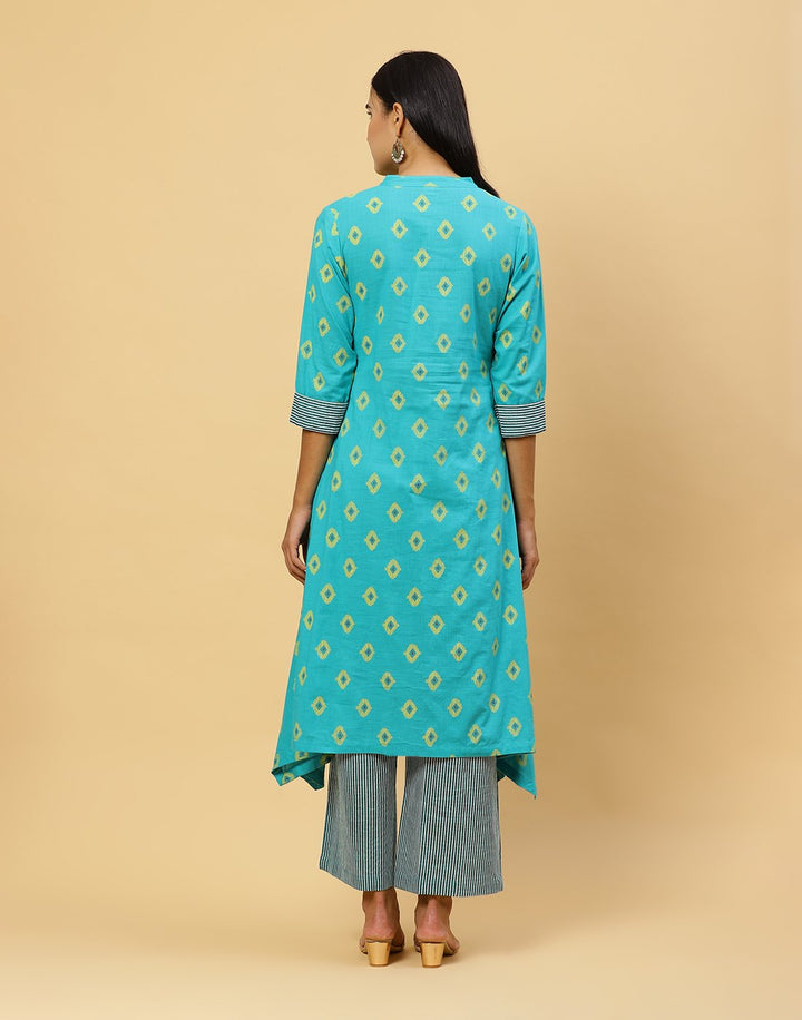 Printed Cotton Anarkali Kurti With Pant