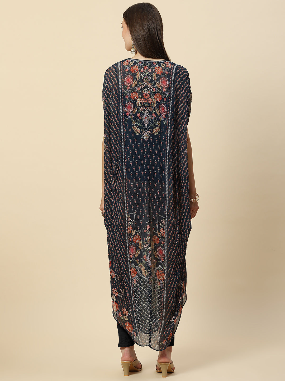 Digital Printed Georgette Kaftan Kurta