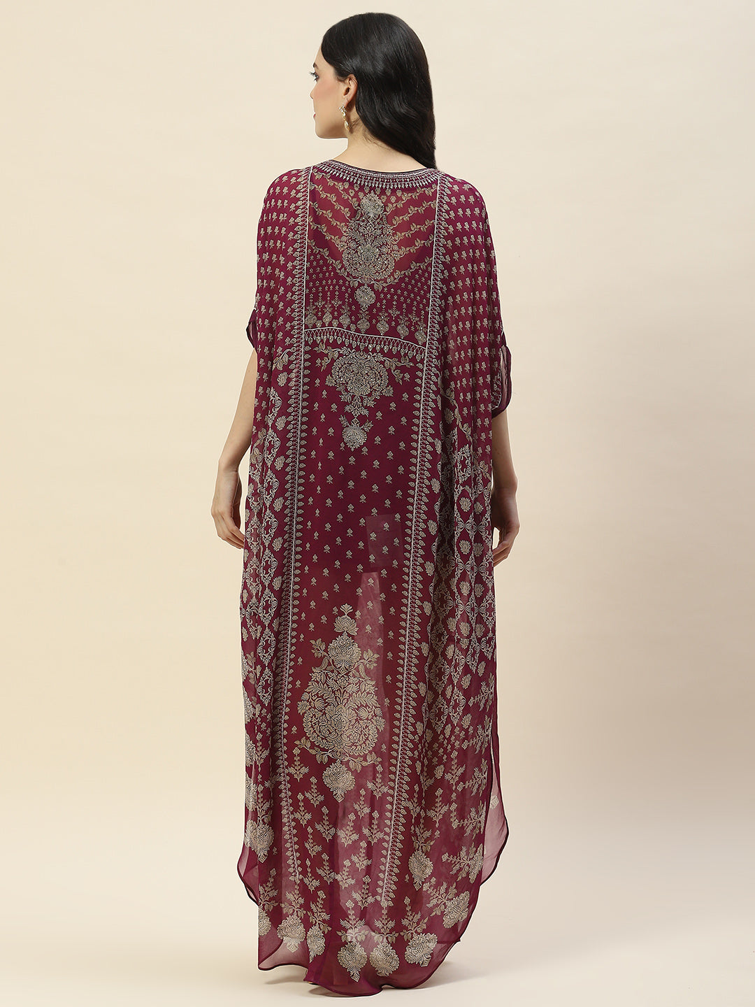 Digital Print Georgette Kaftan Kurta