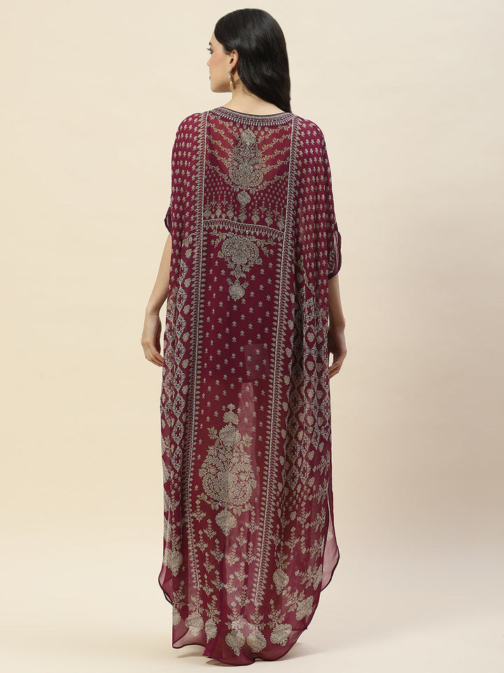 Digital Print Georgette Kaftan Kurta