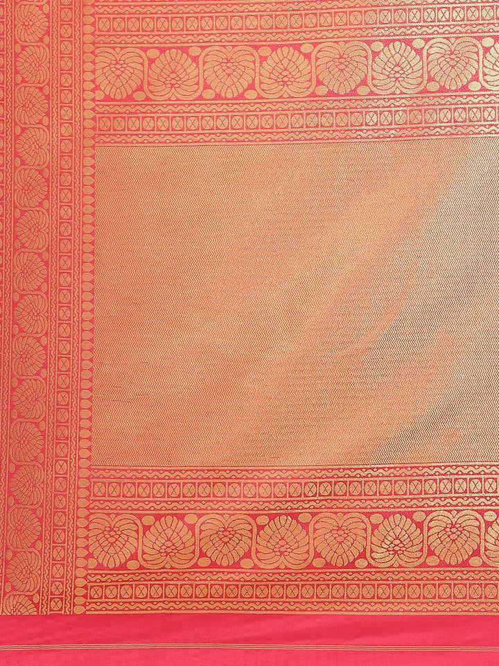 Brocade  Art Handloom Saree with Zari Border