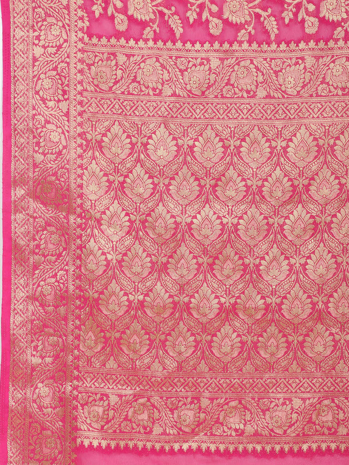 Zari Jaal Woven Georgette Saree