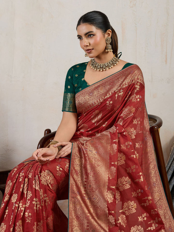 Woven Design Makhmal Silk Saree