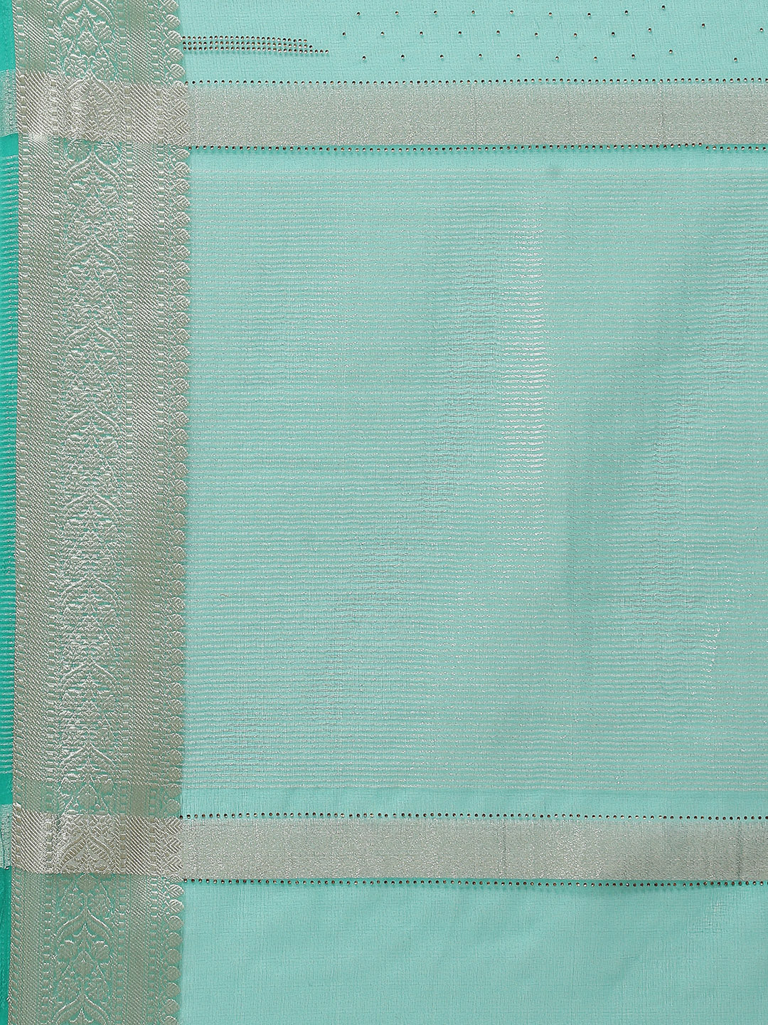 Stone Work Organza Plain Saree