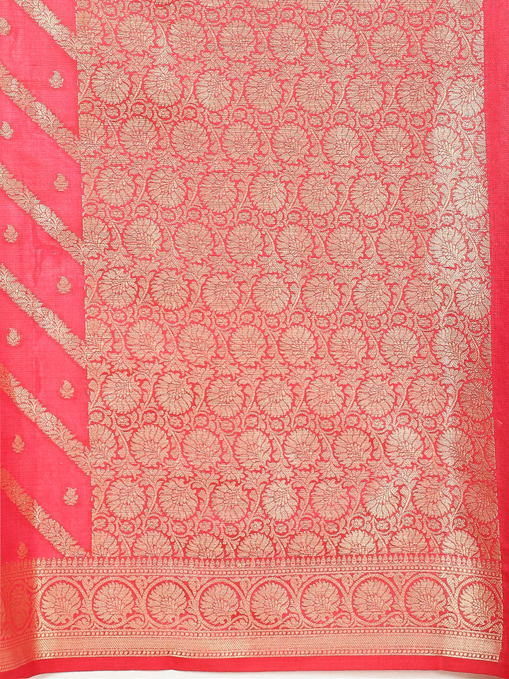 Zari Jaal Woven Cotton Saree
