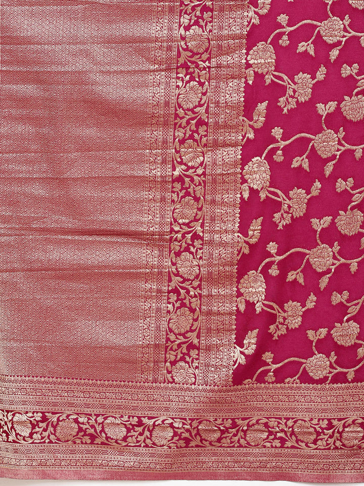 Zari Jaal Plain Georgette Saree