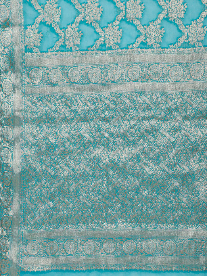 Zari Jaal Woven Chiffon Saree
