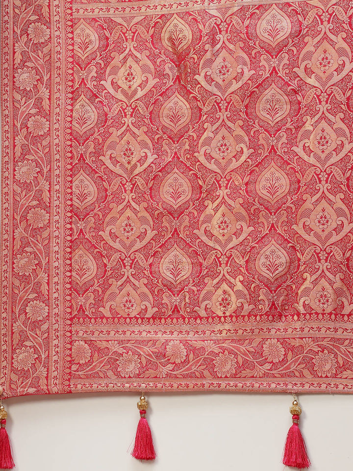 Zari Jaal Handloom Woven Saree
