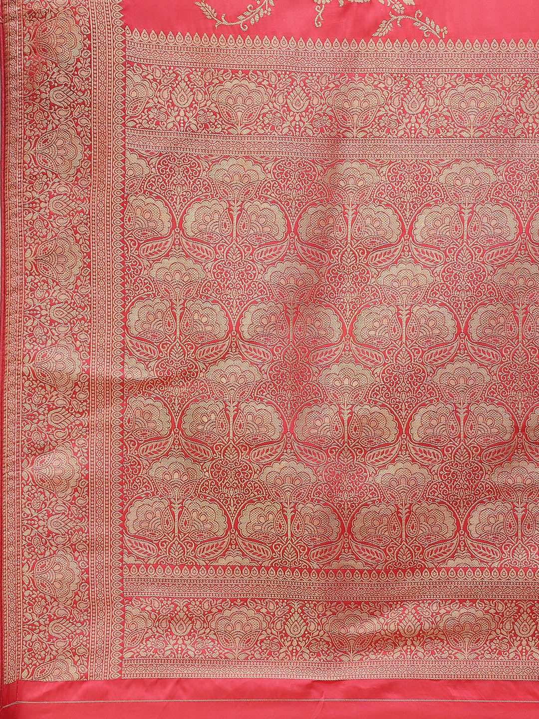 Floral Zari Jaal Satin Woven Saree