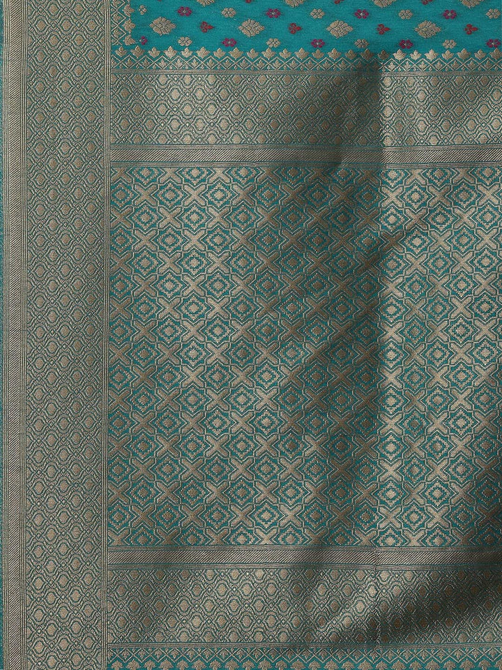 Zari Border Booti Handloom Woven Saree