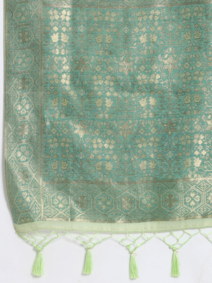 Zari Jaal Art Silk Woven Saree