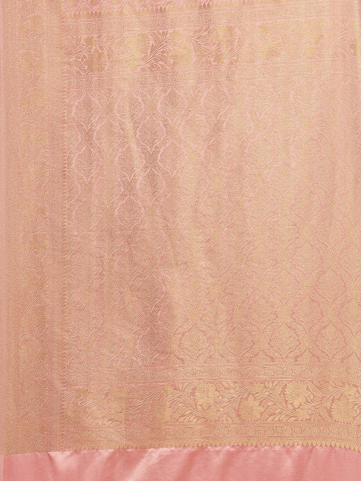 Brocade Zari Jaal Satin Woven Saree