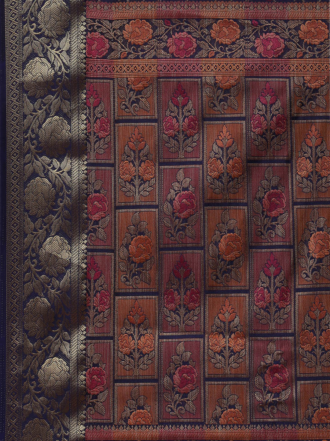 Floral Zari Jaal Handloom Woven Saree