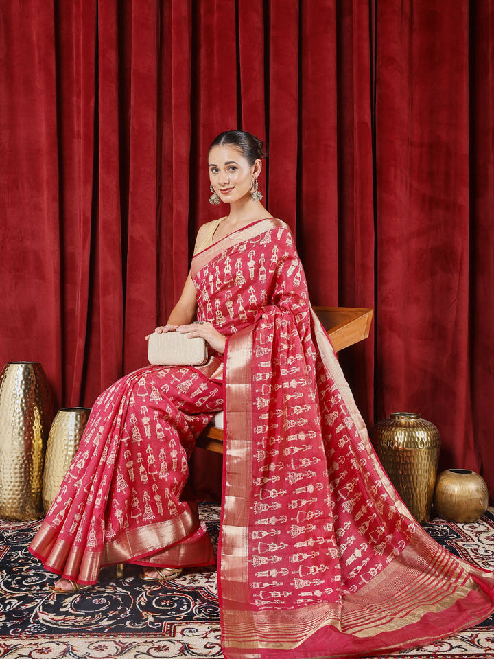 Digital Printed Art Silk Saree