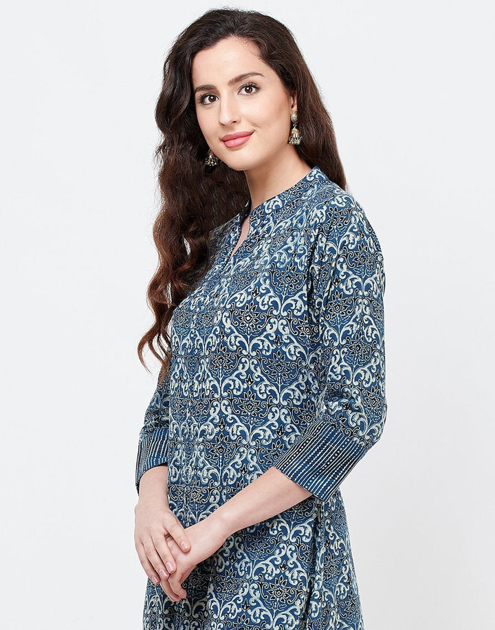 MBZ Meena Bazaar-Green Cotton Kurti