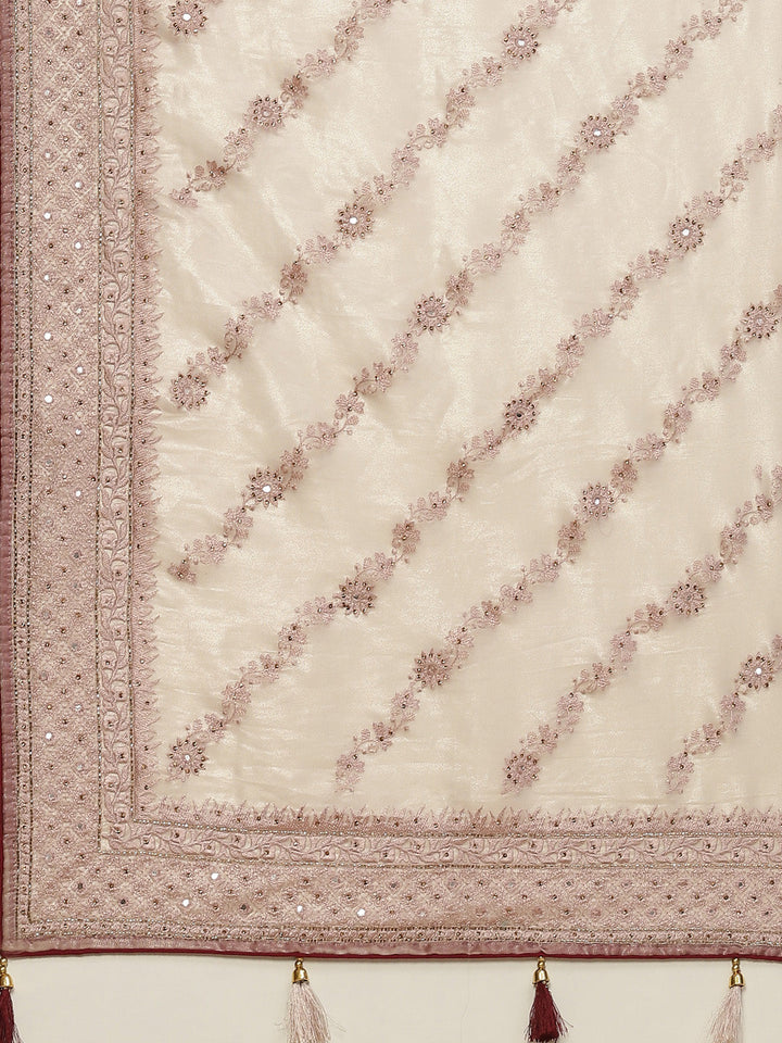 Cutdana Embroidered Organza Saree