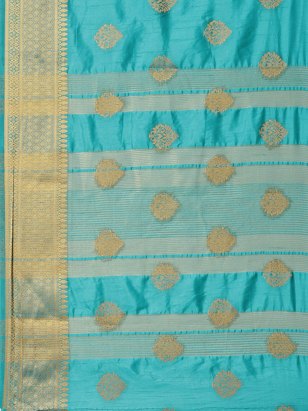 Zari Border Booti Art Handloom Woven Saree