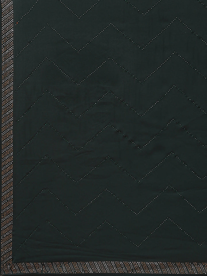 Stone Jaal Satin Embroidered Saree
