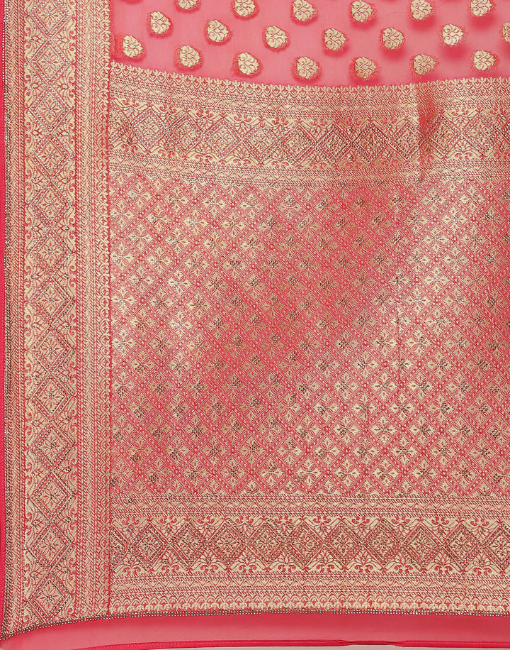 Embroidered Stone Booti Art Georgette Saree