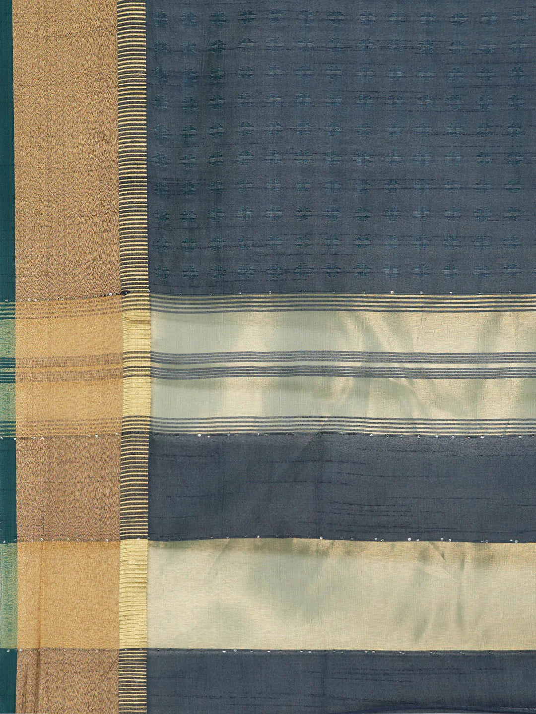 Plain Zari Border Handloom Woven Saree