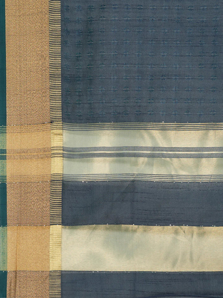 Plain Zari Border Handloom Woven Saree