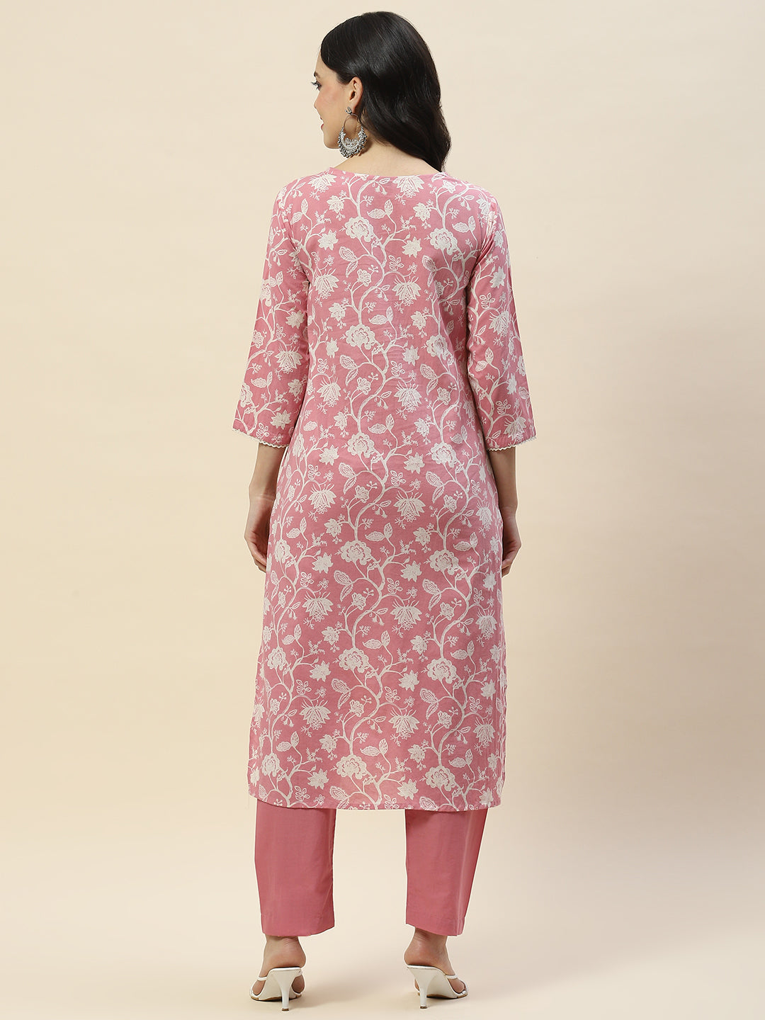 Printed Muslin Kurta With Pants