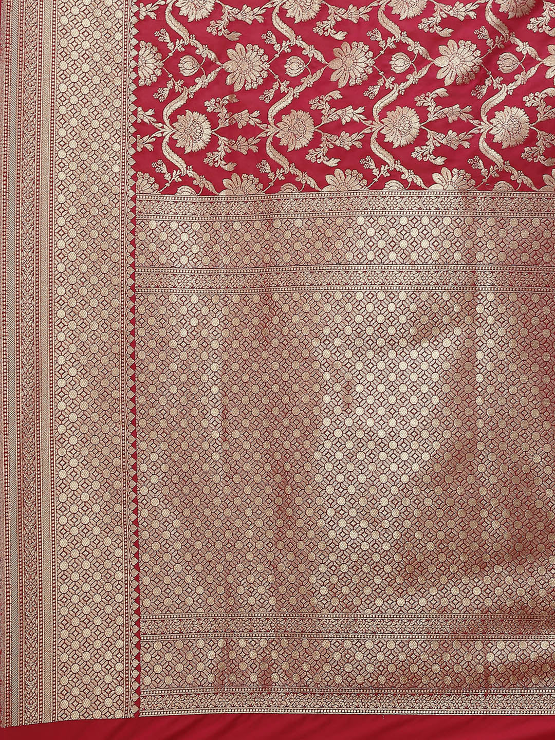 Zari Jaal Banarasi Woven Saree