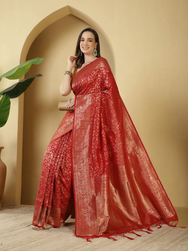 Zaari Jaal Crepe Saree