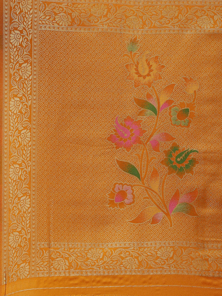 Floral Zari Jaal Handloom Woven Saree