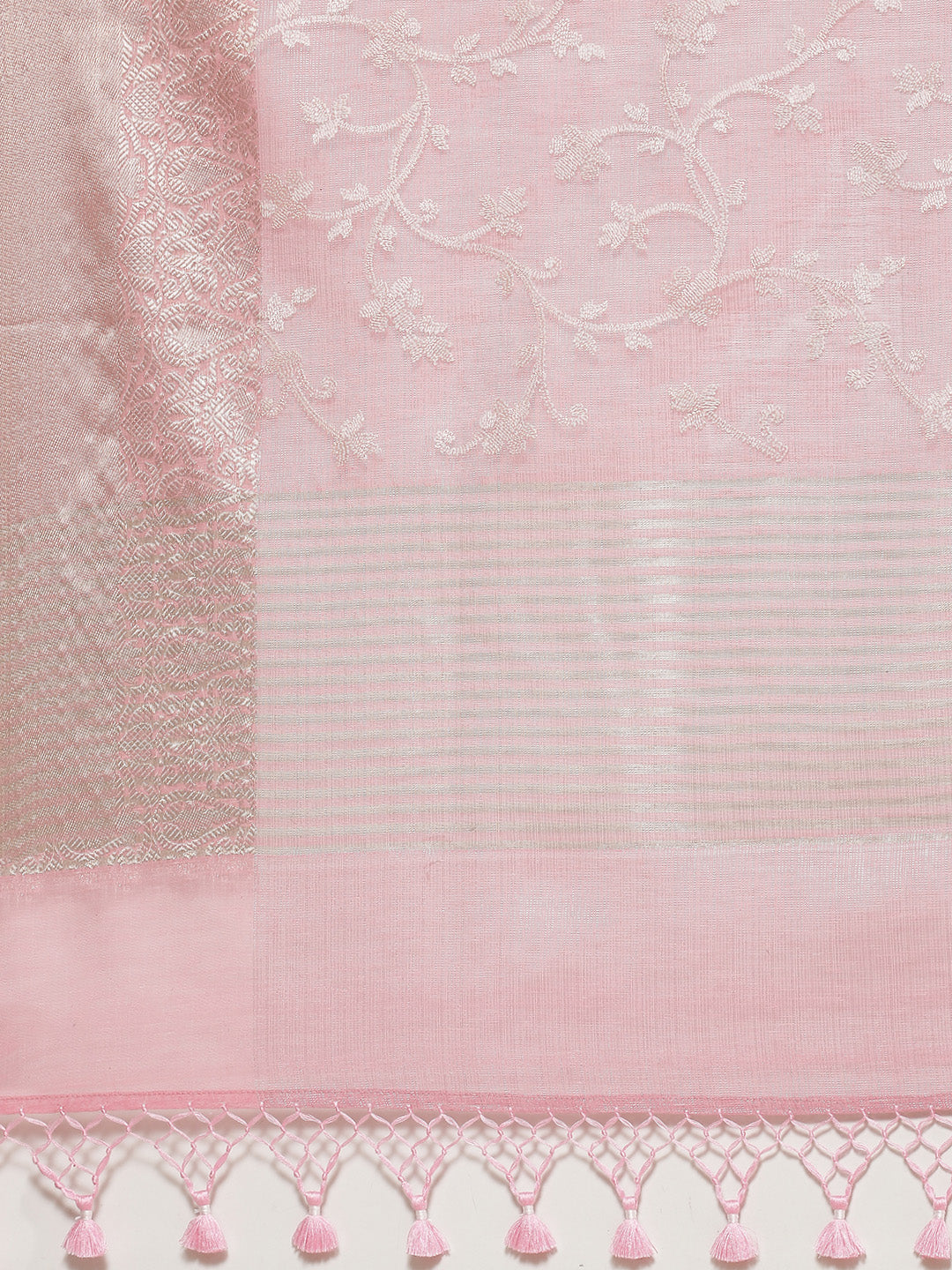 Resham Jaal Embroidered Cotton Saree
