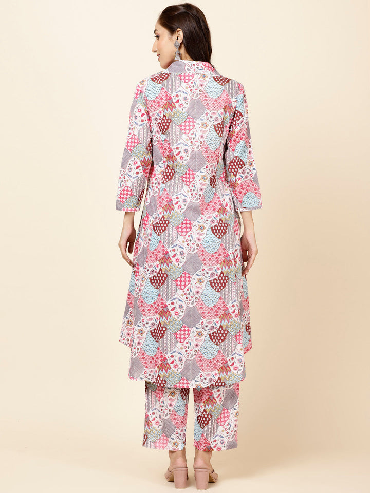 Printed Cotton Kurta With Pants