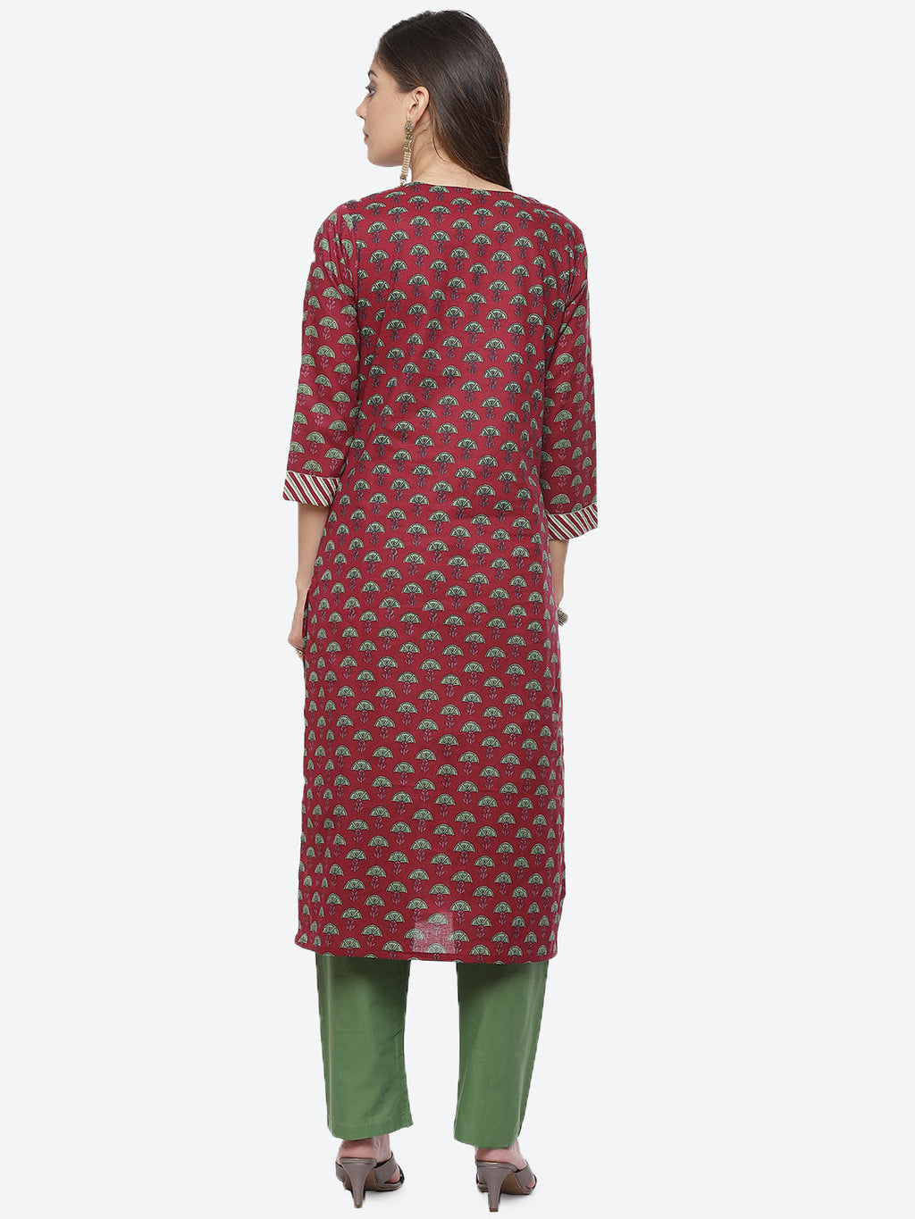 Floral Printed Cotton Kurta With Pant
